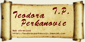 Teodora Perkanović vizit kartica